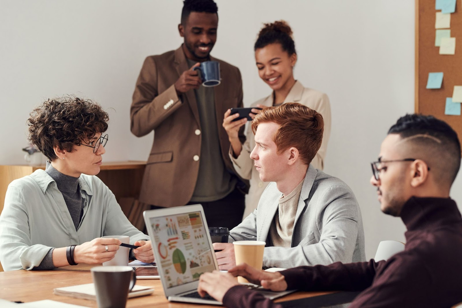 Marketing company’s workers during a meeting